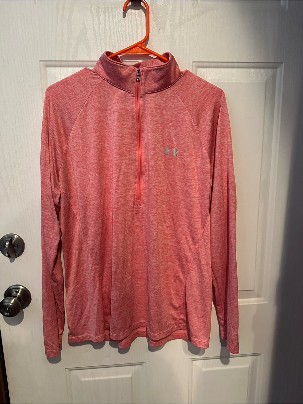 Under Armour Women’s Heather Coral 1/4 Zip Performance Pullover